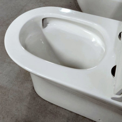 Унитаз-компакт Quwelle Vortex безободковый, универсальный выпуск, быстросъемное сидение микролифт