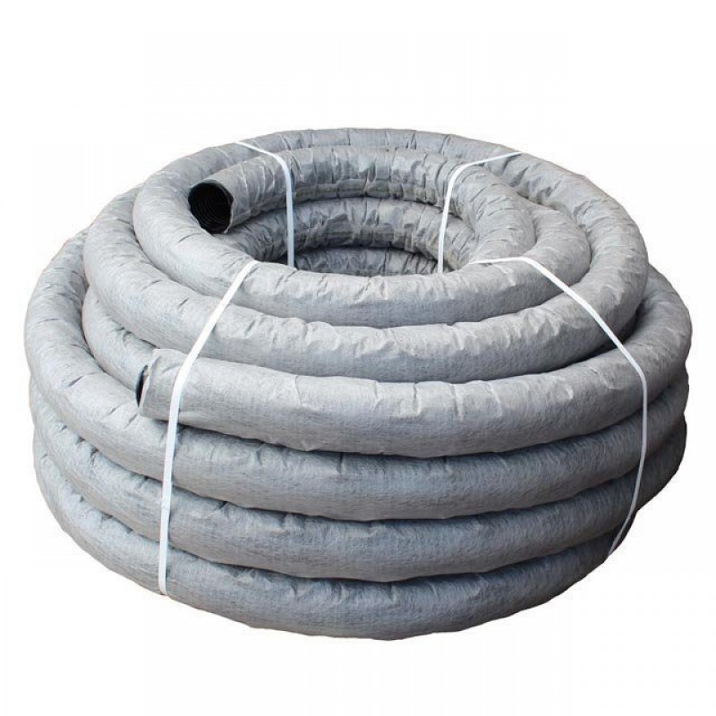 Труба дренажная гофр. ПНД с перфорацией и геотканью Дн 200 SN-4 (40 м) FD Pipe