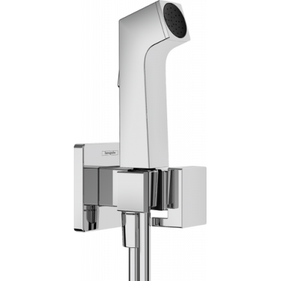 Ручной душ-биде Hansgrohe Bidette E EcoSmart с запорным клапаном, для холодной воды, с держателем и шлангом 125 см