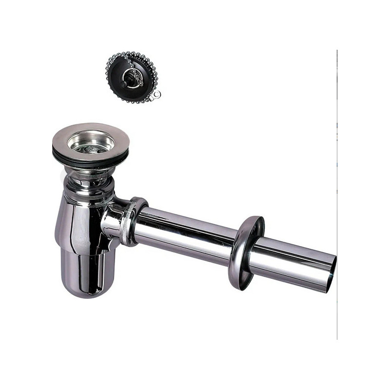 Сифон латунный нерж.вып. с проб. и трубой SL213 1 1/4" хром. (34578003)