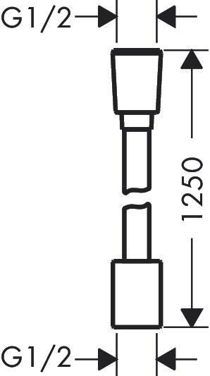 Текстильный душевой шланг 125см Hansgrohe Designflex хром
