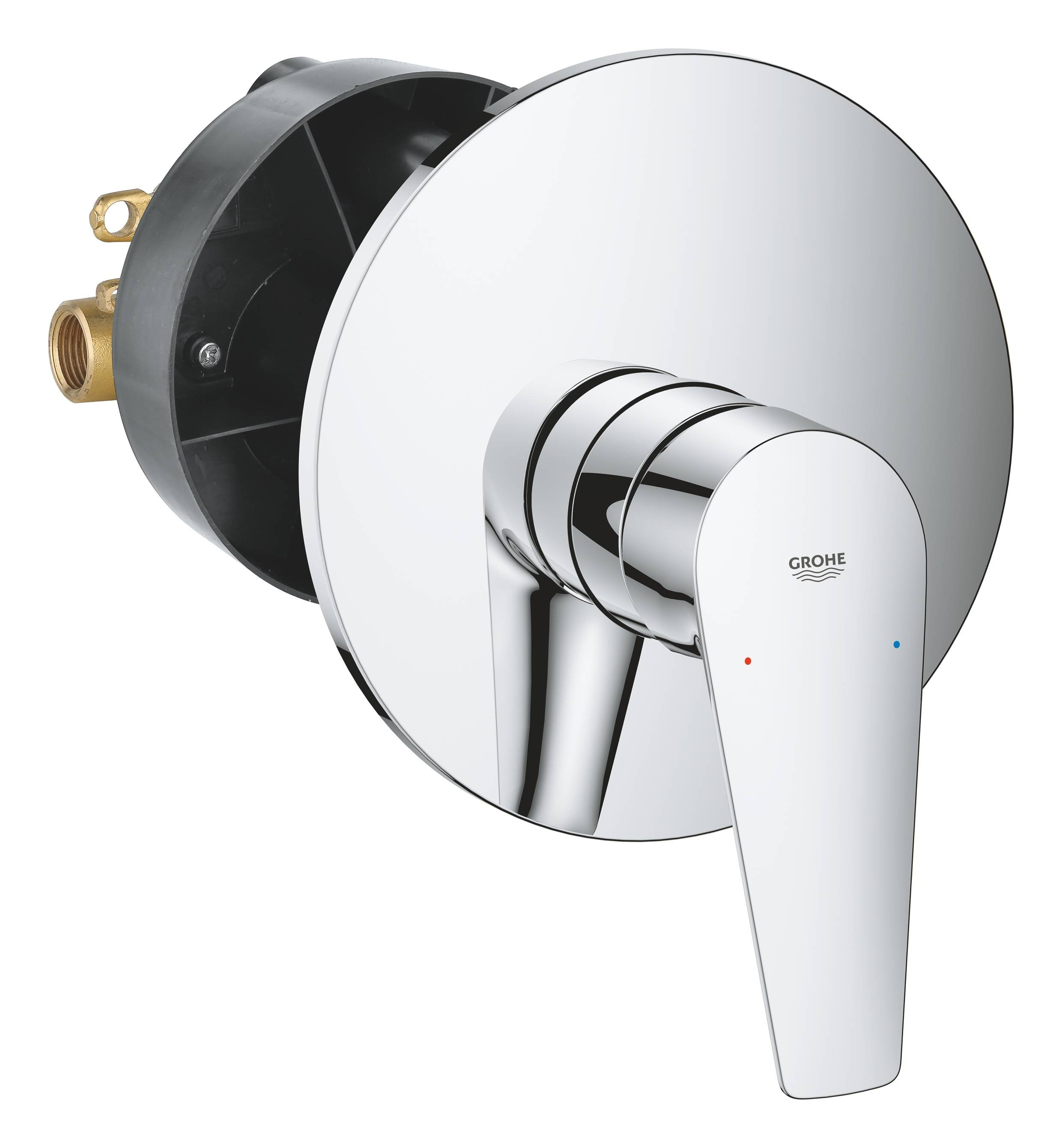 Смеситель однорычажный для душа, скрытого монтажа, BauEdge, Grohe