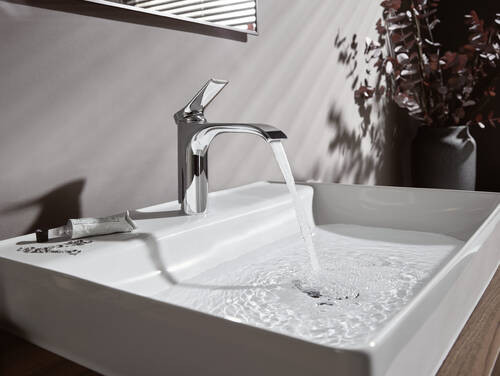 Однорычажный смеситель для раковины Hansgrohe Vivenis110 без сливного комплекта, хром