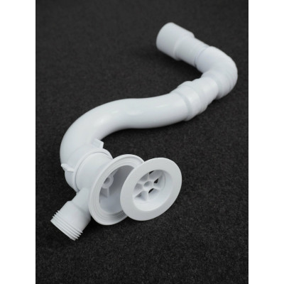 Сифон д/ванны труб проб 1 1/2"x40 гофр 40х40/50 пласт/сет Орио А-70089