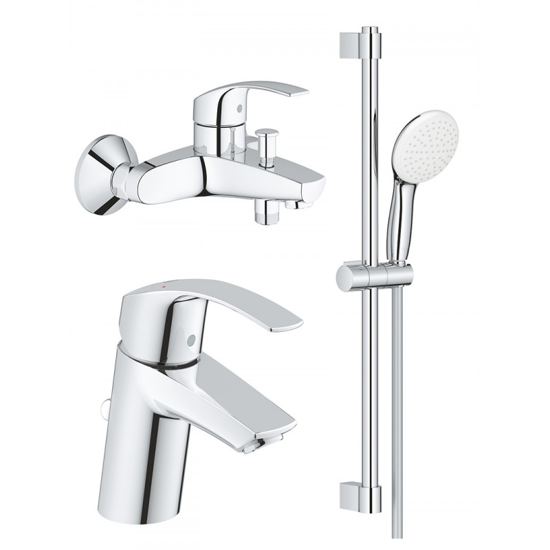 Набор для ванны Grohe Eurosmart 3 в 1 промо-комплект хром