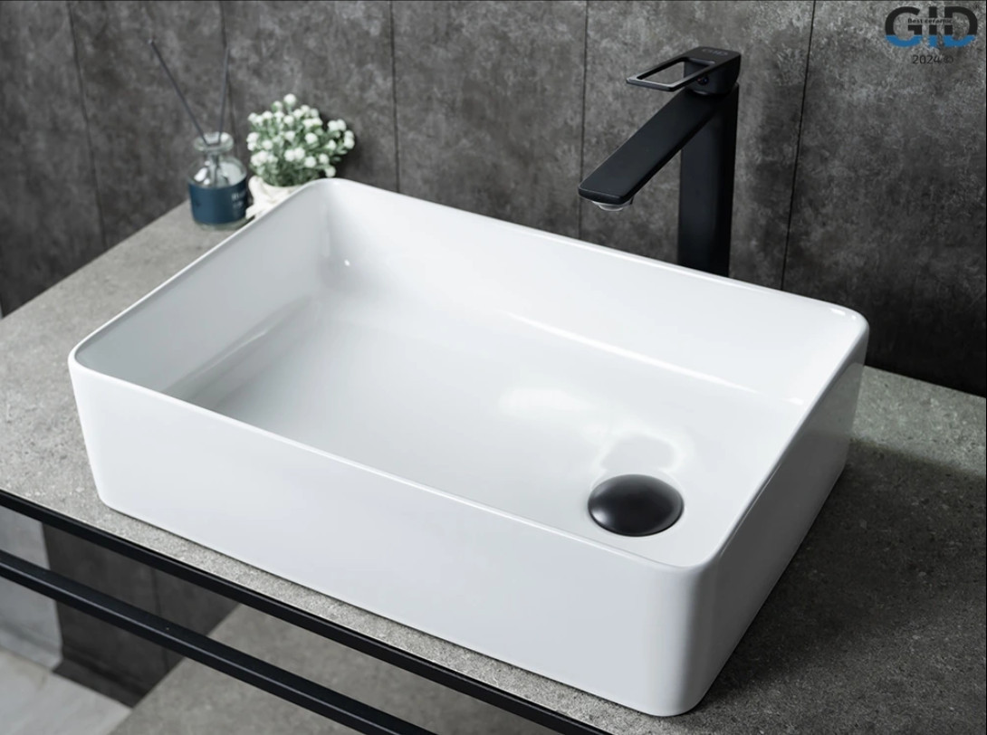 Накладная белая раковина Creativo 50,5 х 34,5 для ванной Gid N1205