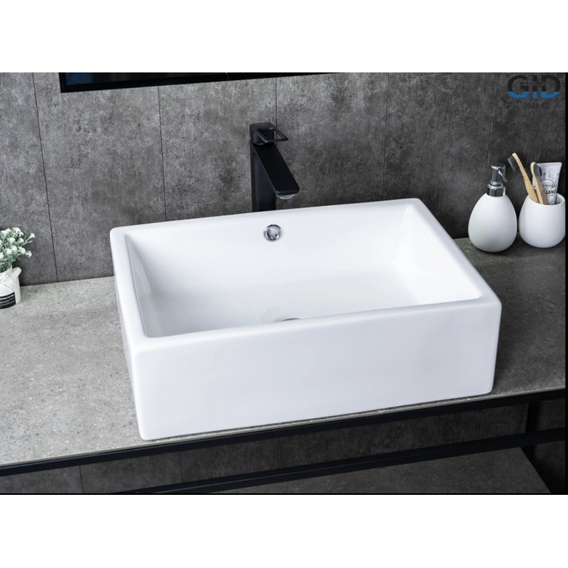 Раковина Gid N9129 накладная белая 50x38x14.5