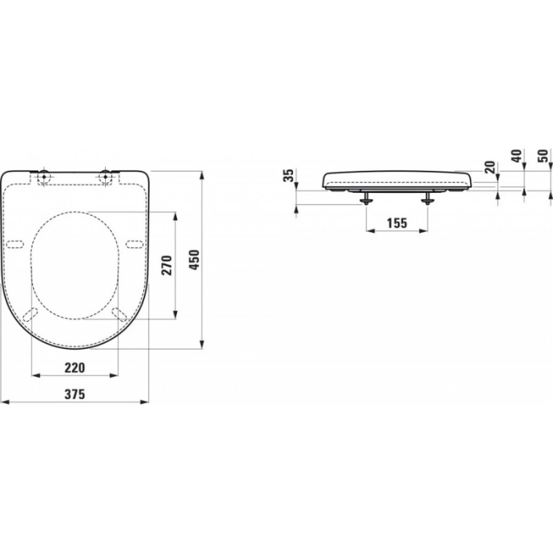 Сиденье с крышкой LAUFEN Pro Universal микролифт, быстрое снятие