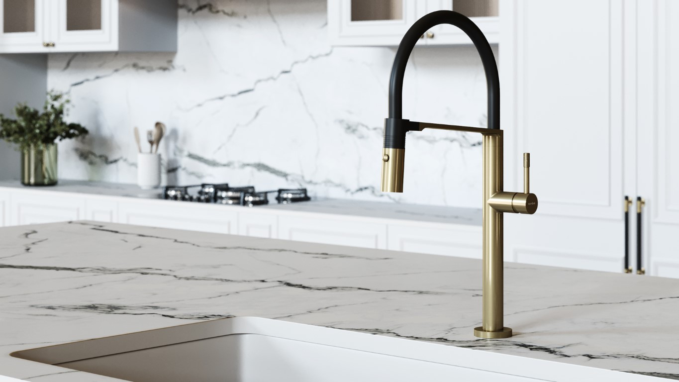 Смеситель для кухни Boheme UNO MATT GOLD 114-MG, золото-матовый