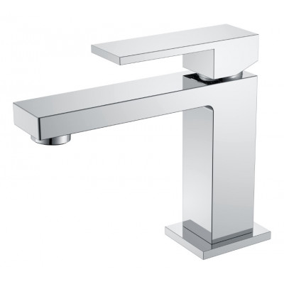 Смеситель для умывальника Boheme QUBIC Chrome, однорычажный, латунь, излив фиксированный