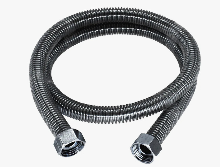 Подводка гибкая для газа сильфонная нержавеющая сталь 3/4" г-г L-1м Tuboflex