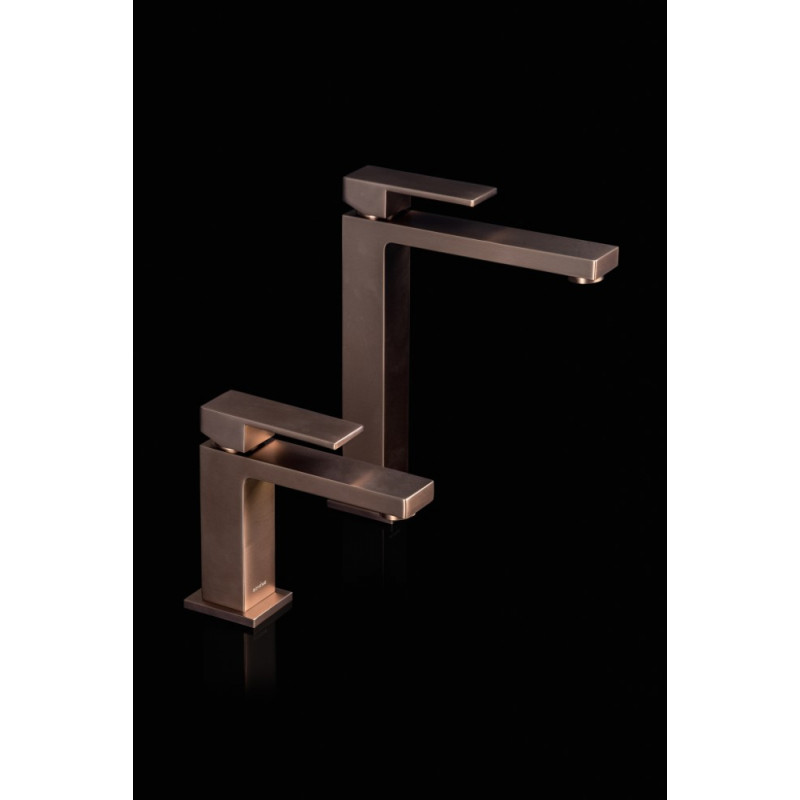 Смеситель для умывальника Boheme QUBIC Brushed Bronze, однорычажный, цвет &laquo;брашированная бронза&raquo;, Италия