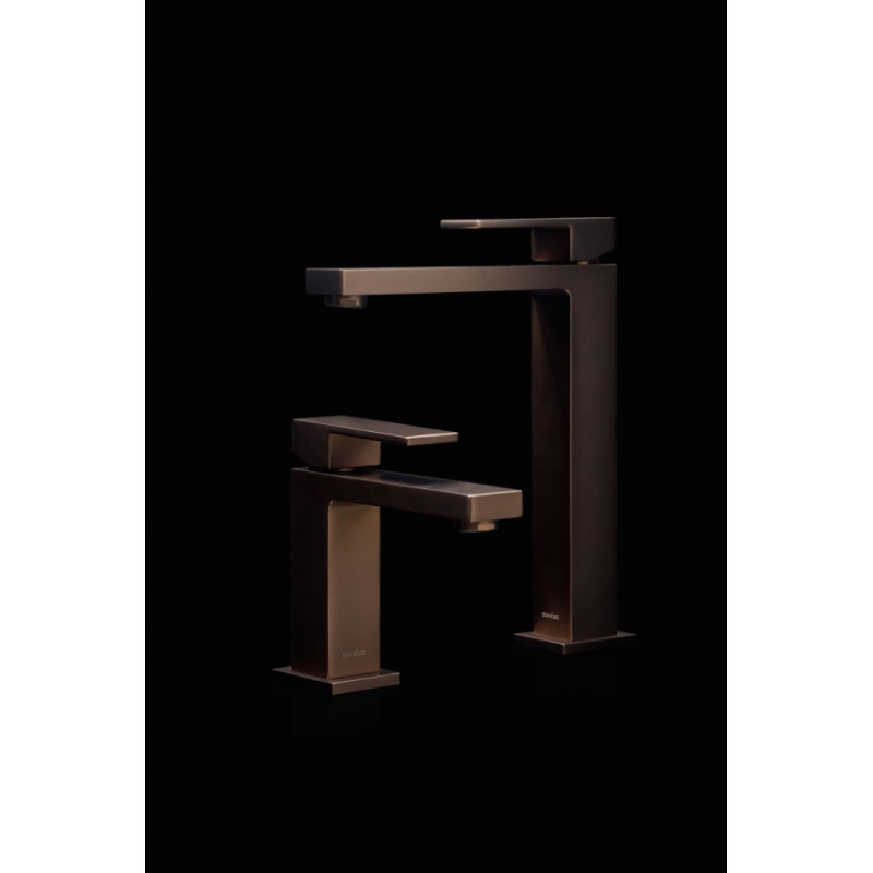 Смеситель для умывальника Boheme QUBIC Brushed Bronze, однорычажный, цвет &laquo;брашированная бронза&raquo;, Италия