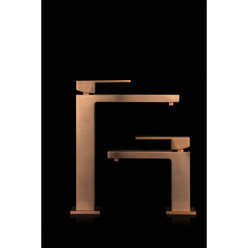 Смеситель для умывальника Boheme QUBIC Brushed Bronze, однорычажный, цвет &laquo;брашированная бронза&raquo;, Италия