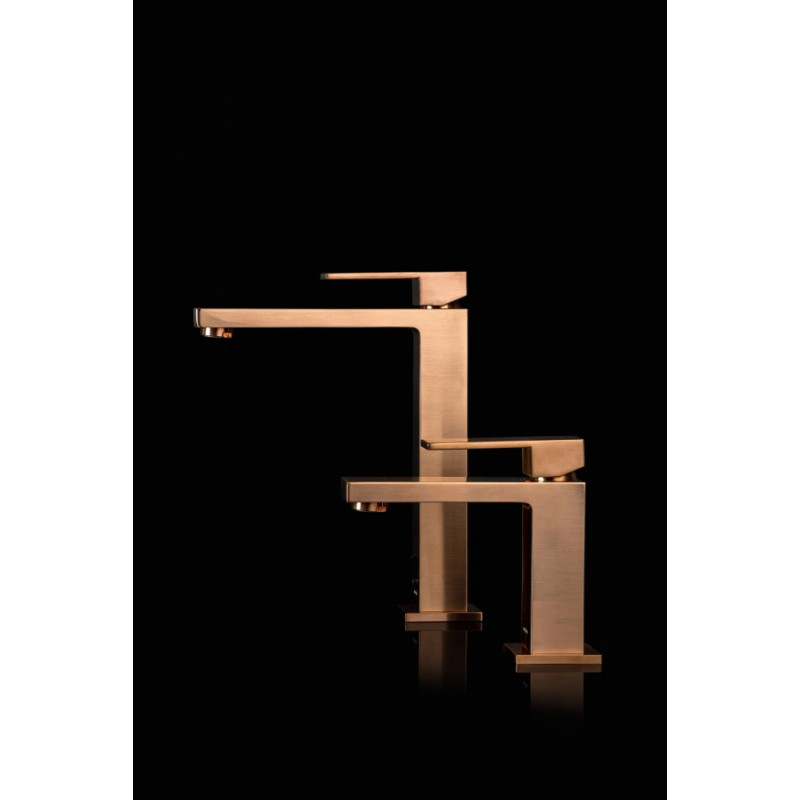 Смеситель для умывальника Boheme QUBIC Brushed Bronze, однорычажный, цвет &laquo;брашированная бронза&raquo;, Италия