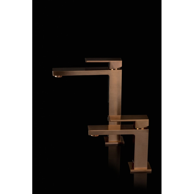Смеситель для умывальника Boheme QUBIC Brushed Bronze, однорычажный, цвет &laquo;брашированная бронза&raquo;, Италия