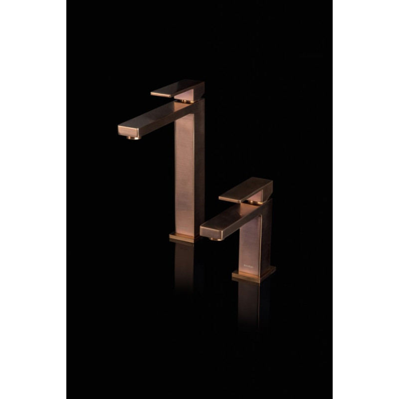 Смеситель для умывальника Boheme QUBIC Brushed Bronze, однорычажный, цвет &laquo;брашированная бронза&raquo;, Италия