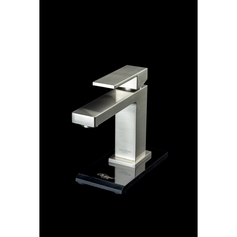Смеситель для умывальника Boheme QUBIC Brushed Nickel, однорычажный, цвет &laquo;брашированный никель&raquo;, Италия