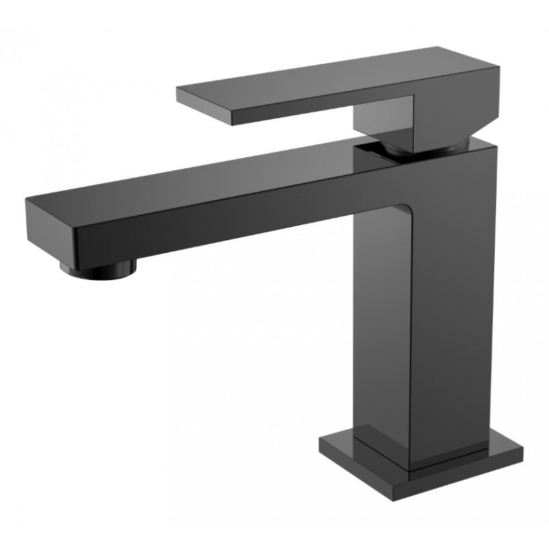 Смеситель для умывальника Boheme QUBIC Shine Gun Metal, однорычажный, цвет &laquo;глянцевая оружейная сталь&raquo;, Италия