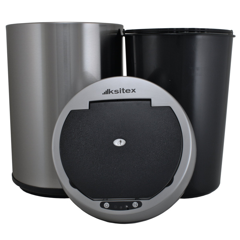 Урна автоматическая хром 12л Ksitex AGB-12L