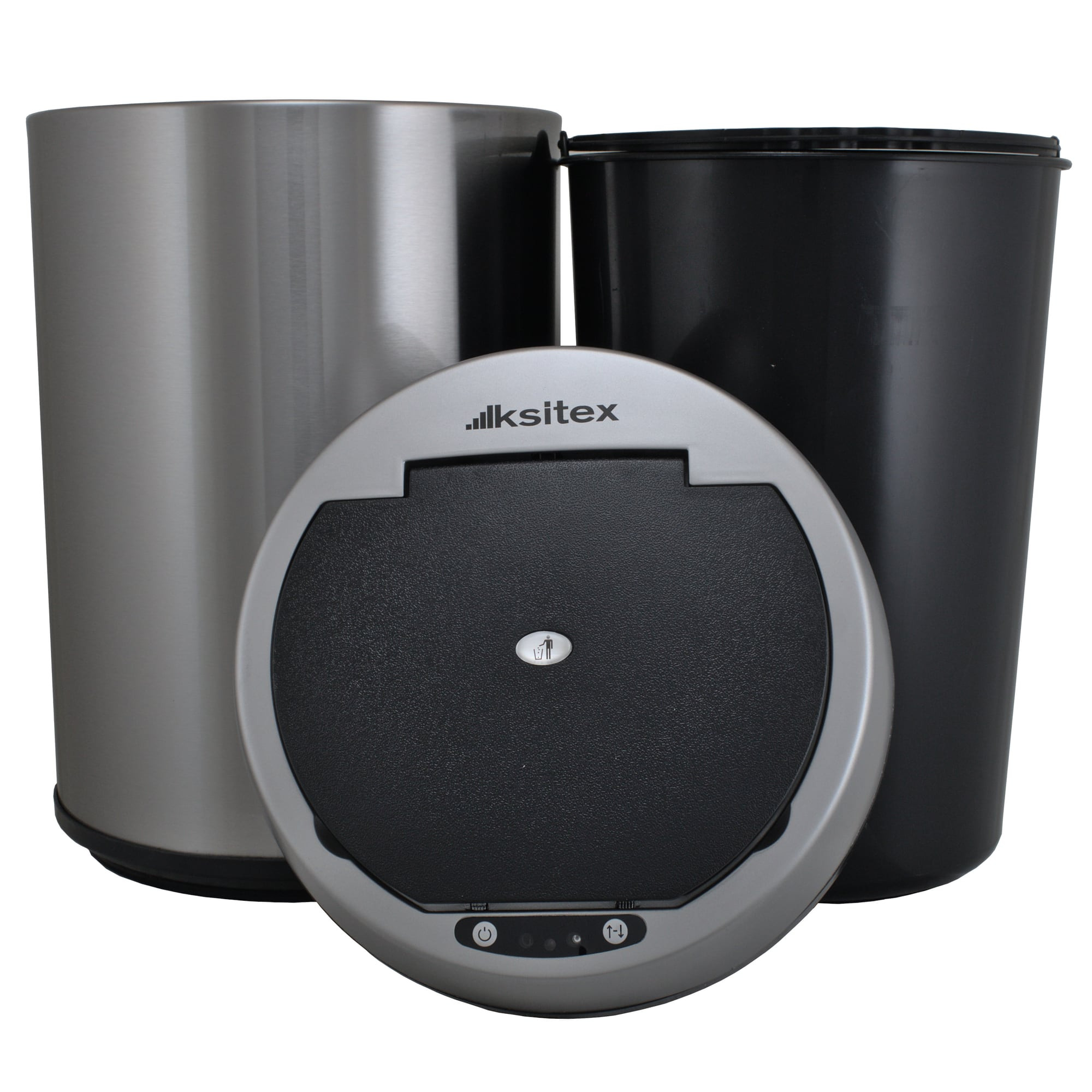 Урна автоматическая хром 12л Ksitex AGB-12L