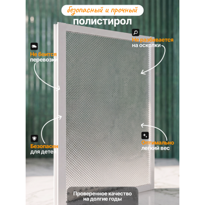 Душевой уголок Quwelle Классик полукруг 90×90, полистирол, профиль белый