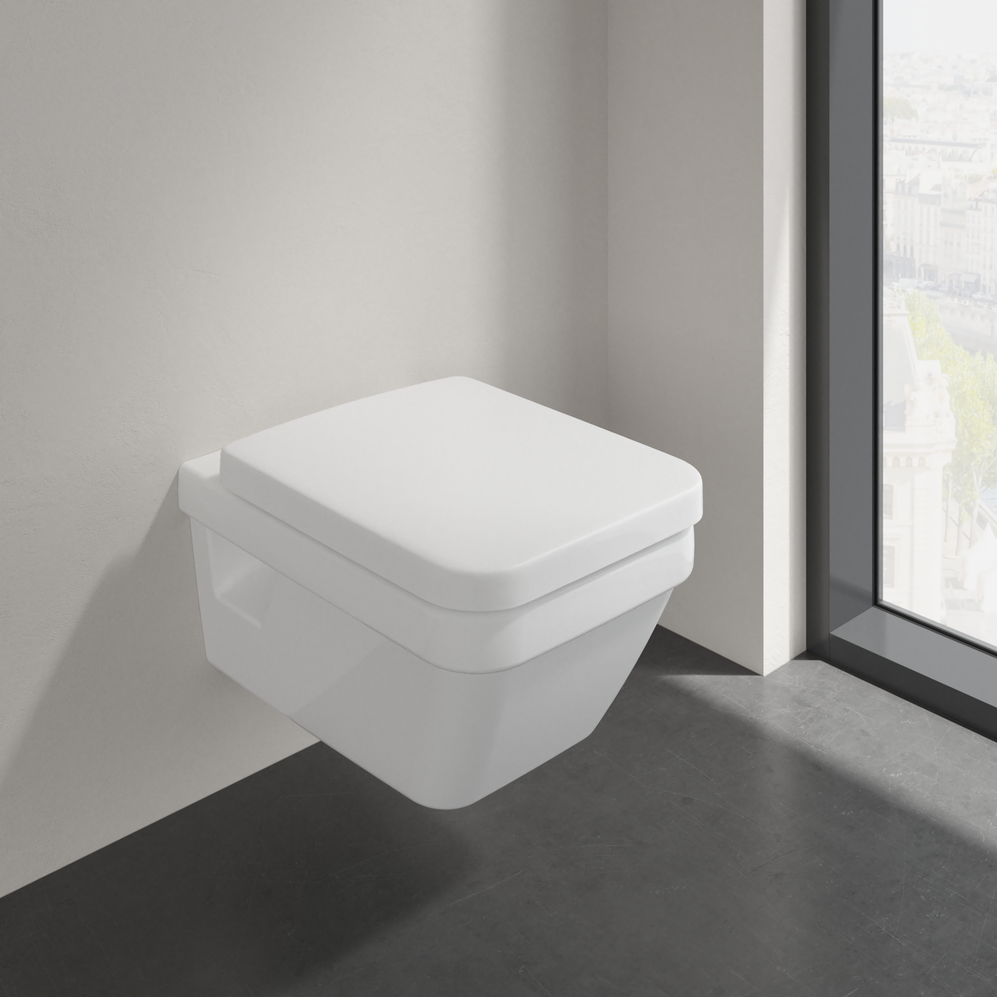 Унитаз подвесной Villeroy&Boch Architectura с функцией DirectFlush, Alpine White, сидение c микролифтом быстросъемное