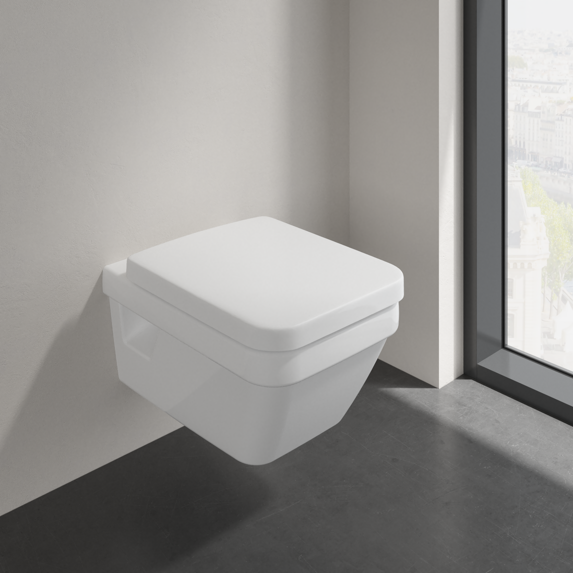 Унитаз подвесной Villeroy&Boch Architectura с функцией DirectFlush, Alpine White, сидение c микролифтом быстросъемное