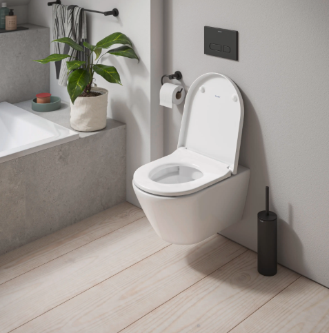 Унитаз подвесной 370*540 Duravit D-Code без ободка, белый глянцевый