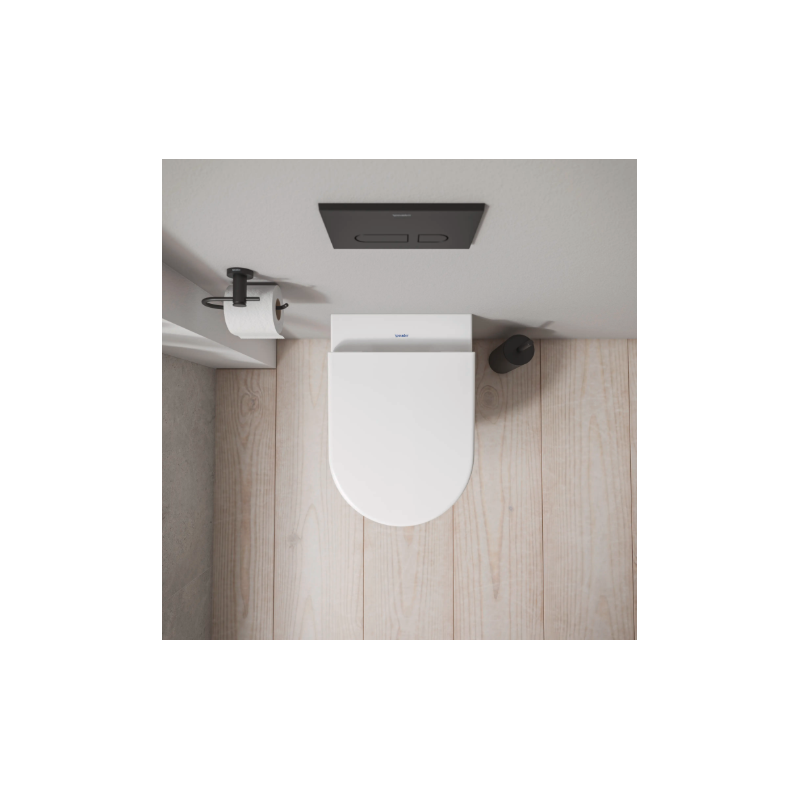 Унитаз подвесной 370*540 Duravit D-Code без ободка, белый глянцевый