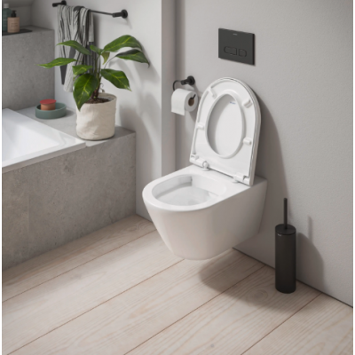 Унитаз подвесной 370*540 Duravit D-Code без ободка, белый глянцевый