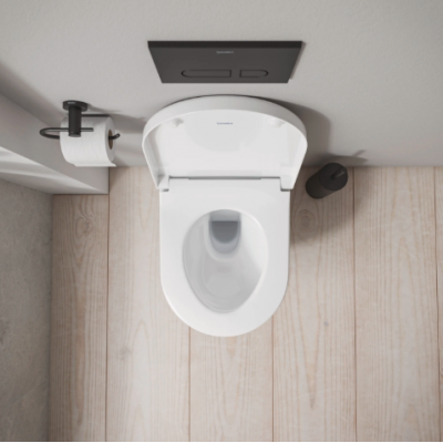 Унитаз подвесной 370*540 Duravit D-Code без ободка, белый глянцевый