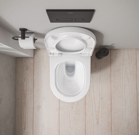 Унитаз подвесной 370*540 Duravit D-Code без ободка, белый глянцевый