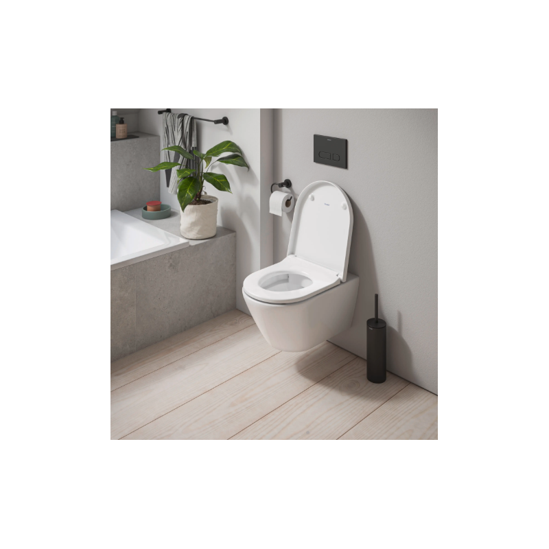 Унитаз подвесной 370*540 Duravit D-Code без ободка, белый глянцевый
