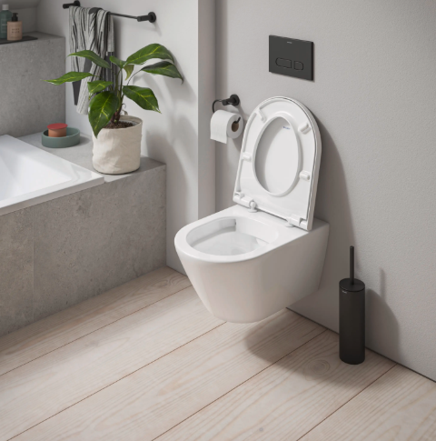 Унитаз подвесной 370*540 Duravit D-Code без ободка, белый глянцевый