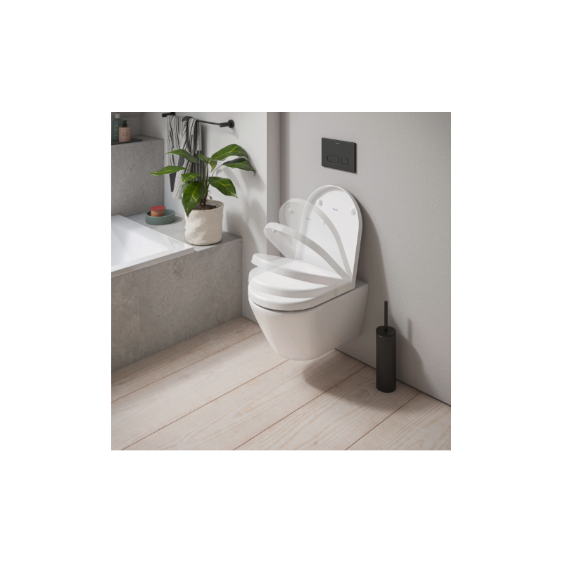 Унитаз подвесной 370*540 Duravit D-Code без ободка, белый глянцевый