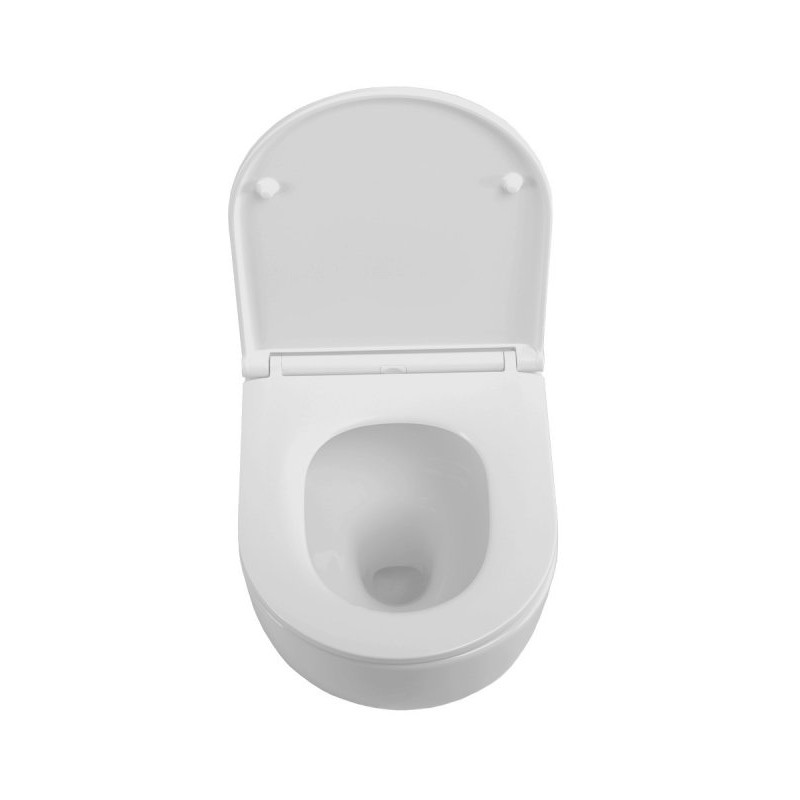 Унитаз подвесной безободковый BelBagno UNO-TOR BB5177CH-TOR/SC с сидением микролифт и креплением, смыв Торнадо