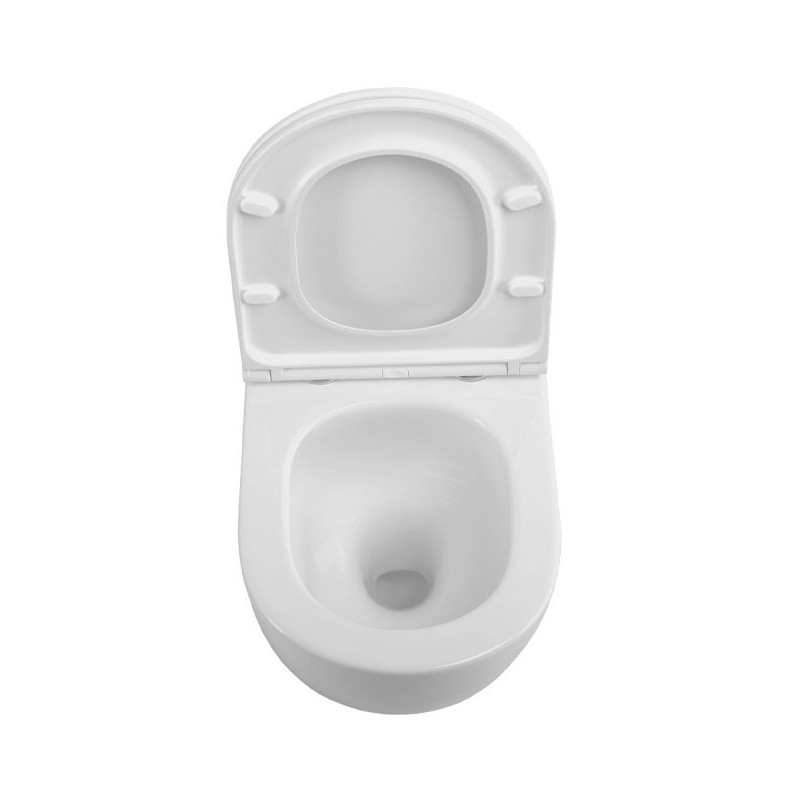 Унитаз подвесной безободковый BelBagno UNO-TOR BB5177CH-TOR/SC с сидением микролифт и креплением, смыв Торнадо