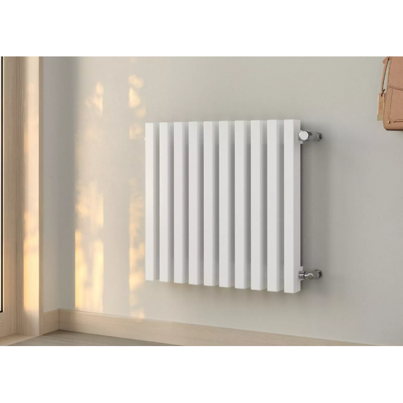 Радиатор с прямоугольным профилем 60x30 GUARDO RETTA 6P 500x880, 18 секций, боковое подключение, белый матовый