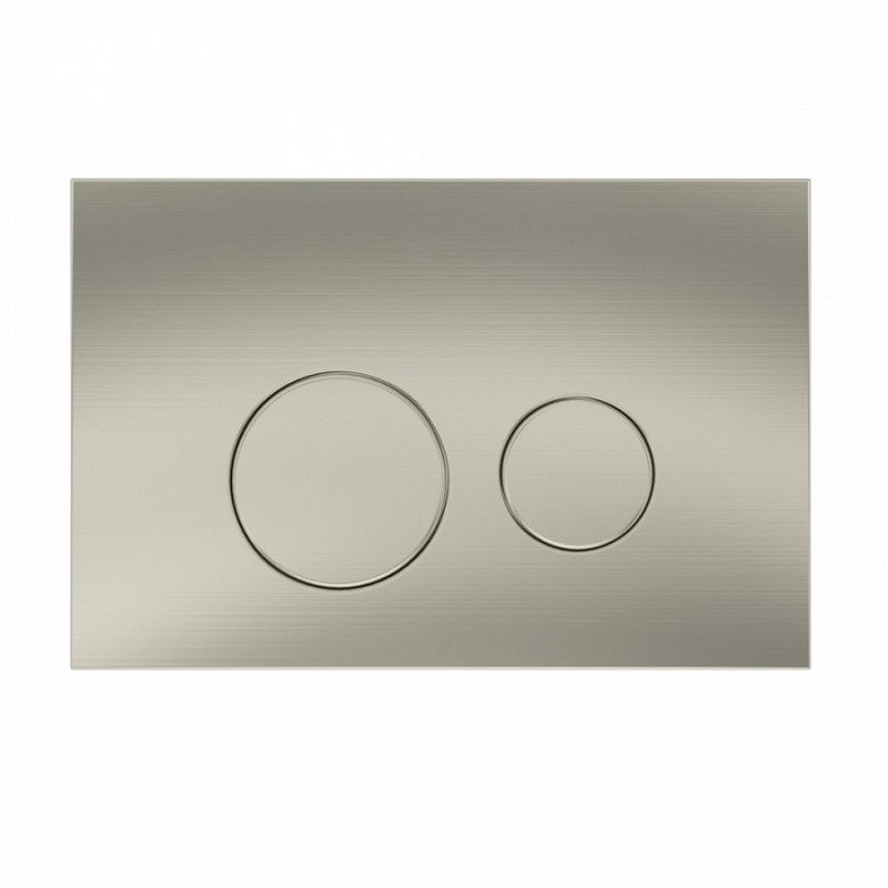 Клавиша Quwelle Stainless Steel двойной смыв нержавеющая сталь матовая.