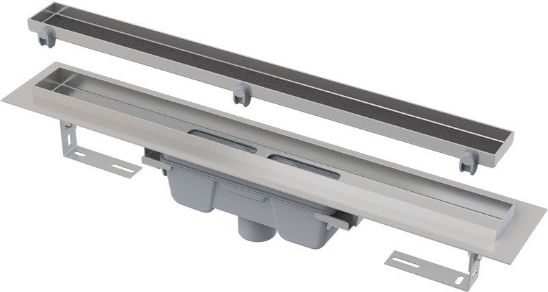APZ1006 Professional водоотводящий желоб Alca Plast 550мм с порогами для цельной решетки, вертикальный сток