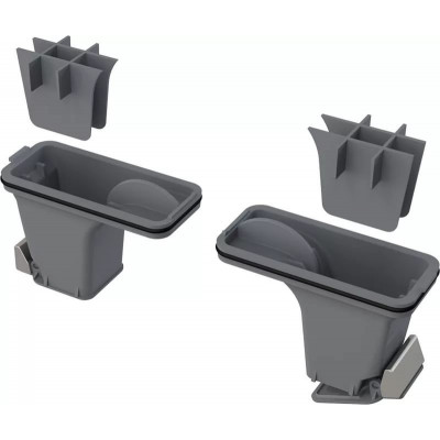 APZ1006 Professional водоотводящий желоб Alca Plast 550мм с порогами для цельной решетки, вертикальный сток