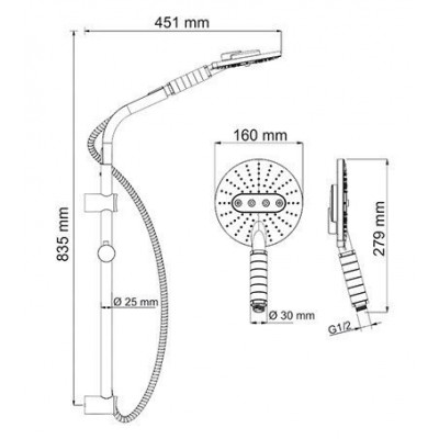 Душевой комплект WasserKraft A044