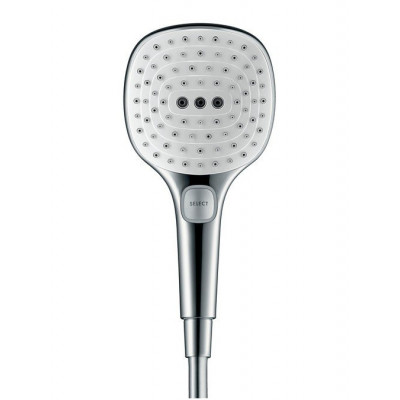 Ручной душ, 3 типа струи, белое/хром, Raindance Select E 120 3jet, EcoSmart, Hansgrohe