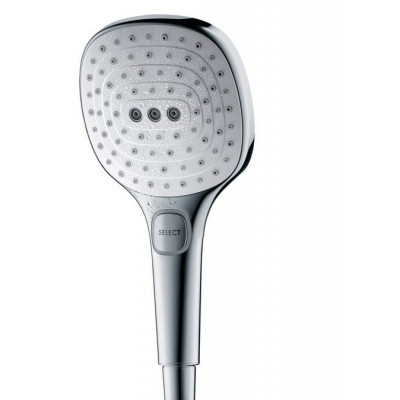 Ручной душ, 3 типа струи, белое/хром, Raindance Select E 120 3jet, EcoSmart, Hansgrohe
