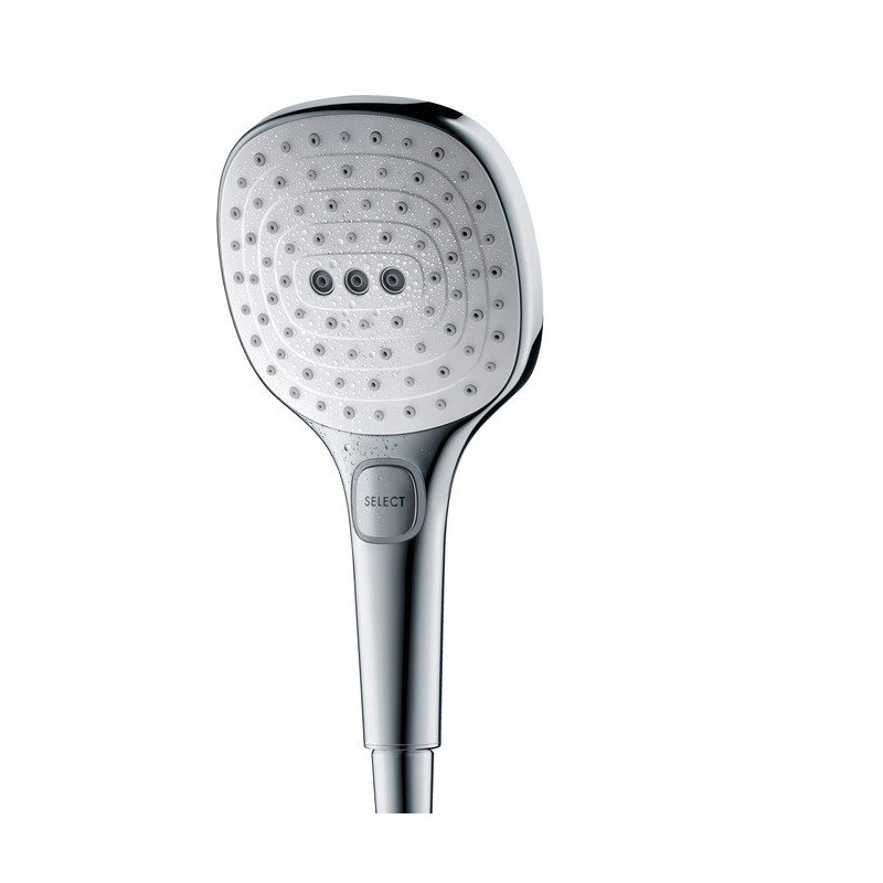 Ручной душ, 3 типа струи, белое/хром, Raindance Select E 120 3jet, EcoSmart, Hansgrohe