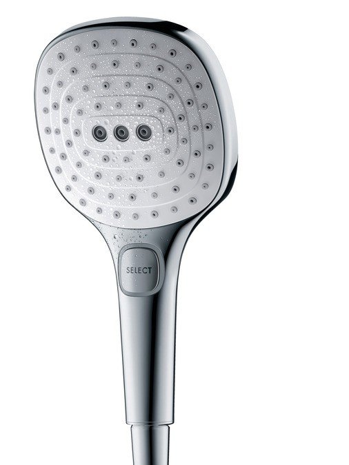 Ручной душ, 3 типа струи, белое/хром, Raindance Select E 120 3jet, EcoSmart, Hansgrohe