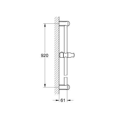 Душевая штанга 900 мм, Tempesta, Grohe