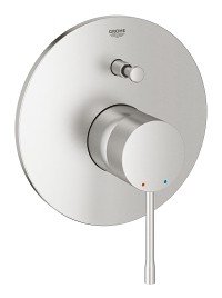 Смеситель для ванны скрытого монтажа, однорычажный, суперсталь, Essence New, Grohe
