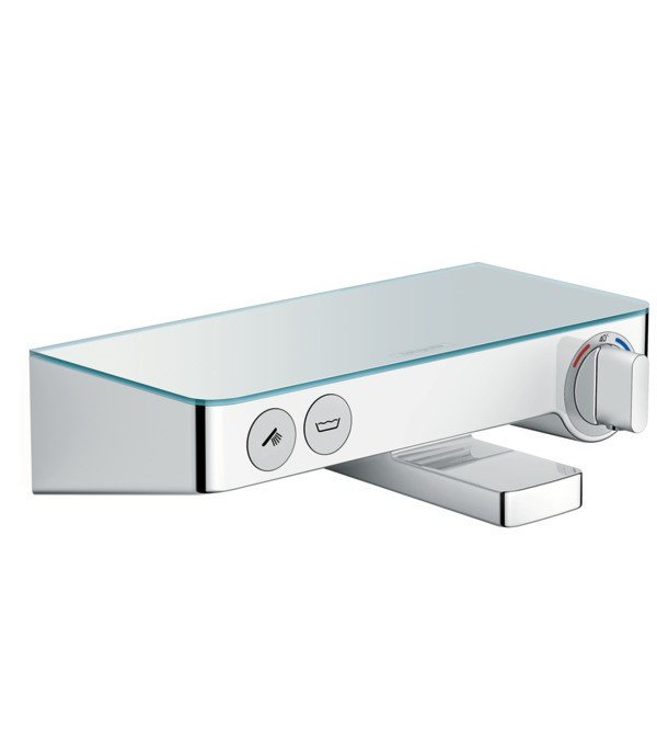 Смеситель для ванны термостат, ShowerTablet Select 300 BM, полочка белая, Hansgrohe